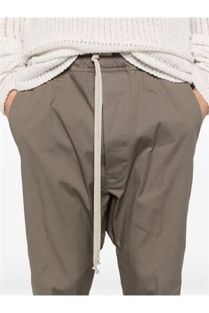 Grey cotton drawstring trousers RICK OWENS | RR01E5380TE34